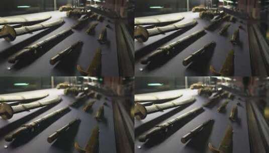 贵州博物馆武器矛高清在线视频素材下载