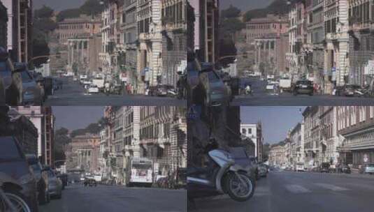罗马街道景观高清在线视频素材下载