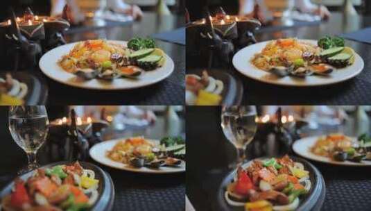 西餐菜品展示高清在线视频素材下载