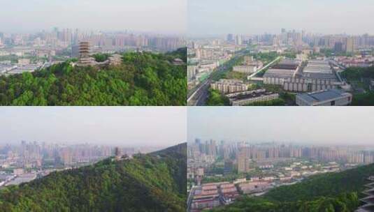 【合集】杭州临平公园城市建筑航拍高清在线视频素材下载