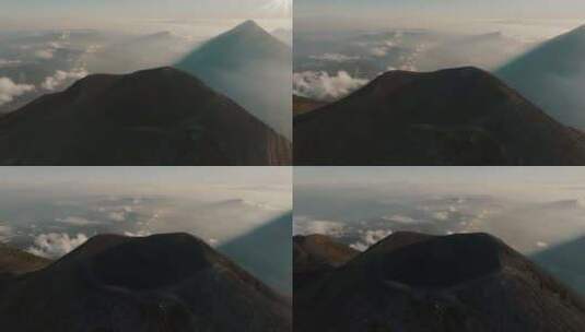 火山，危地马拉，峰，烟高清在线视频素材下载