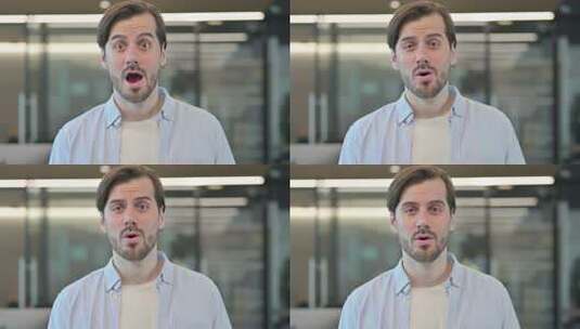 成熟的成人男子震惊想知道在敬畏高清在线视频素材下载