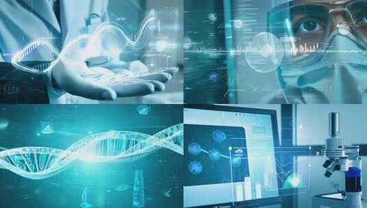 生物结构DNA 双螺旋脱氧核糖核酸遗传密码 (1)~1高清在线视频素材下载