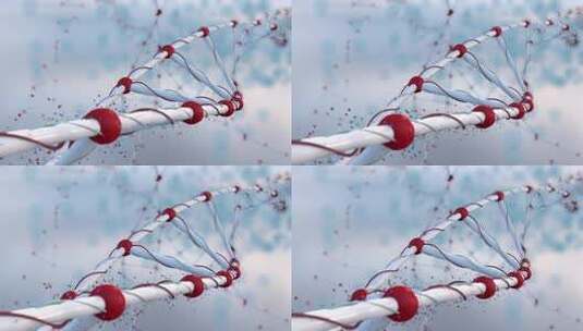 三维渲染DNA分子结构高清在线视频素材下载