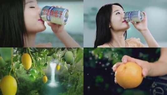 AE女饮料芒果汁素材-换瓶高清AE视频素材下载