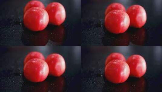蔬菜水果鲜嫩多汁西红柿高清在线视频素材下载