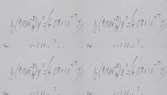 白板上写着数学方程高清在线视频素材下载