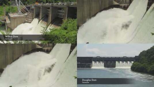 田纳西河谷管理局运营的各种水坝和水电设施高清在线视频素材下载
