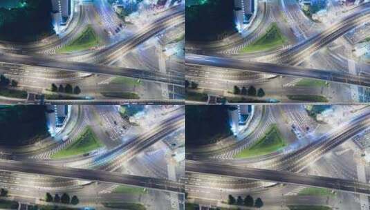 城市公路立交桥航拍高清在线视频素材下载
