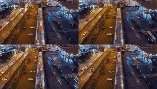 上海陆家嘴空中走廊延时摄影高清在线视频素材下载