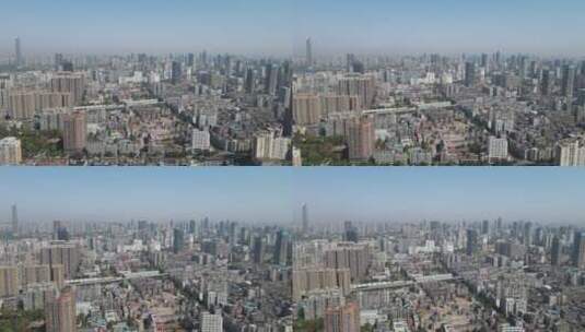 航拍湖北武汉城市风光地标建筑高清在线视频素材下载