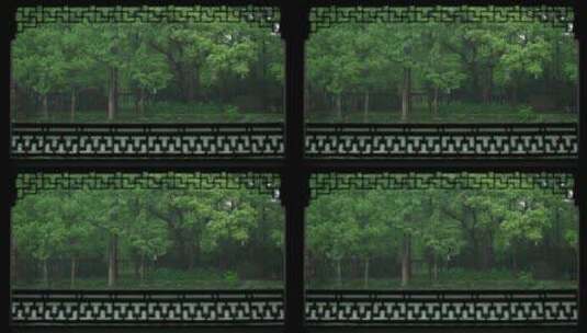 160 杭州 风景 古建筑 下雨天 亭子高清在线视频素材下载
