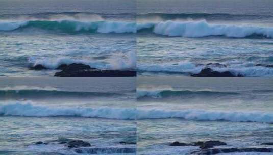 大海巨浪唯美慢镜海鸥高清在线视频素材下载