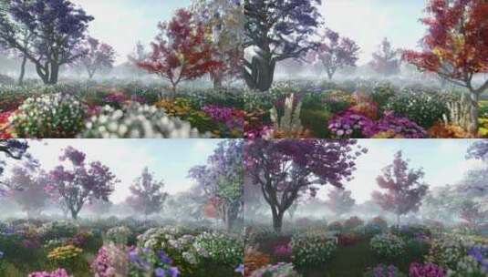 探索春天的花卉花园高清在线视频素材下载