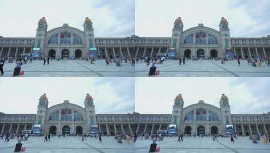 武汉汉口火车站高清在线视频素材下载
