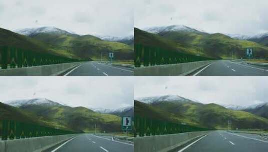 西藏雪山公路高清在线视频素材下载