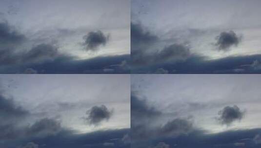 海边傍晚天空一片乌云飘过云朵天气阴云阴天高清在线视频素材下载