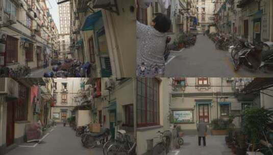 上海的老弄堂高清在线视频素材下载