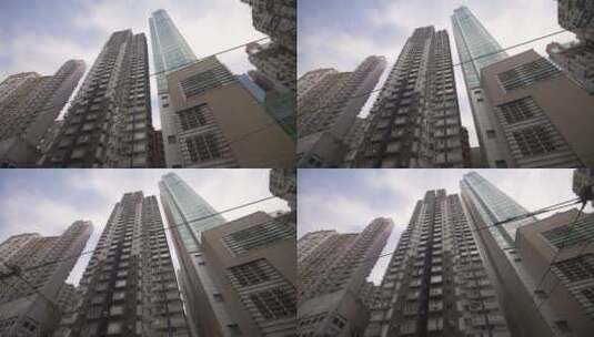 追踪香港的摩天大楼高清在线视频素材下载