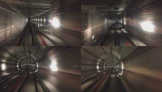 城市地下隧道高铁视角高清在线视频素材下载