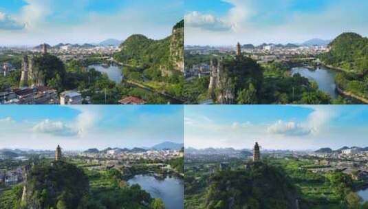 桂林市穿山景区高清在线视频素材下载
