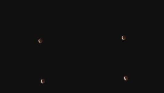 月全食生光复圆阶段月亮升起过程延时摄影高清在线视频素材下载