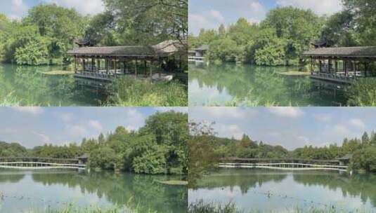 4k 杭州西湖山水园林景观高清在线视频素材下载
