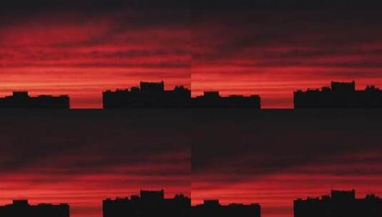 延时摄影夕阳的天空高清在线视频素材下载