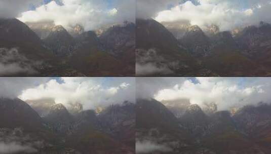 多云的山脉高清在线视频素材下载