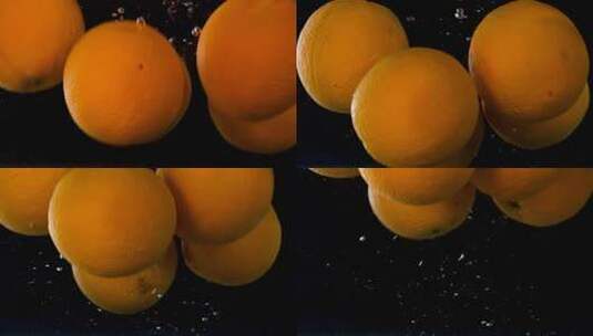 水中橙子高清在线视频素材下载