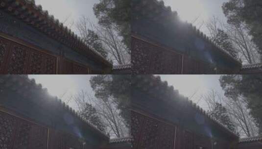 古建筑雪景高清在线视频素材下载