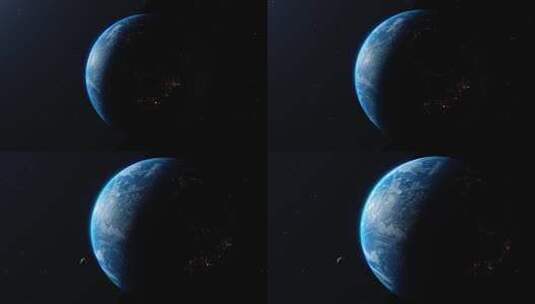 地球 宇宙 蓝色星球 从太空看地球高清在线视频素材下载