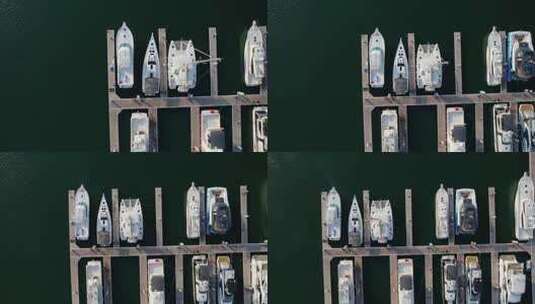 三亚清水湾国际游艇小镇游艇码头高清在线视频素材下载