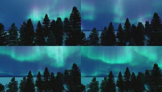 北极光夜空高清在线视频素材下载