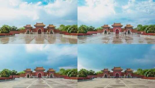 延时摄影 沈阳北陵正门 历史旅游景点高清在线视频素材下载