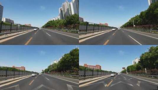 开车行驶在北京街道 北京开车第一视角高清在线视频素材下载