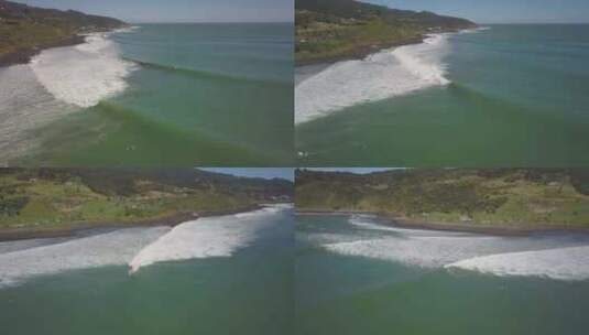 新西兰冲浪者鸟瞰高清在线视频素材下载