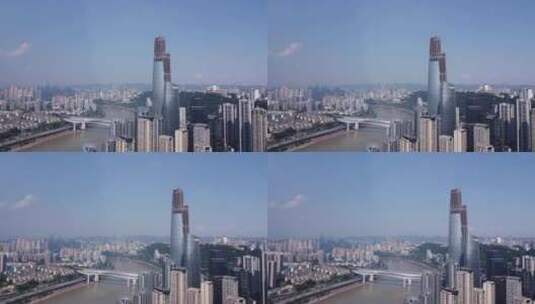 大城市里密集的高楼大厦高清在线视频素材下载