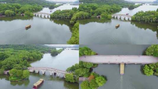 杭州湘湖跨湖桥高清在线视频素材下载