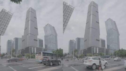 福州金融街街景高清在线视频素材下载