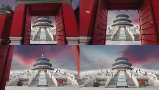 北京天坛祈年殿延时高清在线视频素材下载
