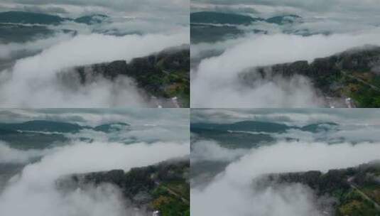 云南风光普洱茶山云海云雾气候变化高清在线视频素材下载