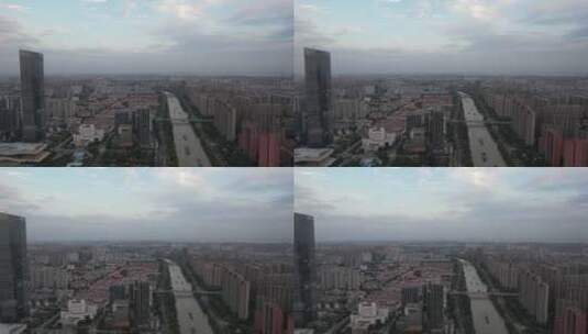 江苏无锡太湖广场航拍高清在线视频素材下载