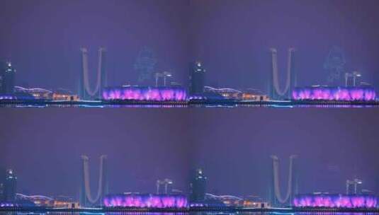 杭州亚运会无人机表演高清在线视频素材下载