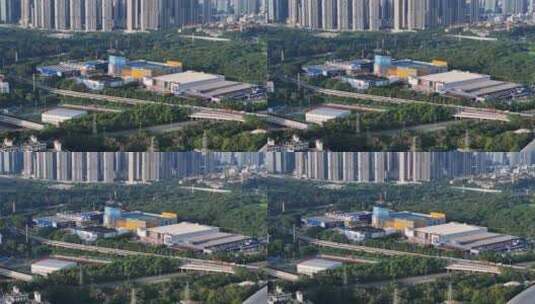 深圳南山欧洲城南光高速绿色城市高清在线视频素材下载