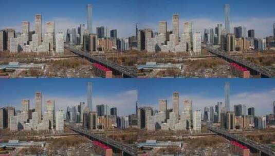 北京国贸天际线延时摄影高清在线视频素材下载
