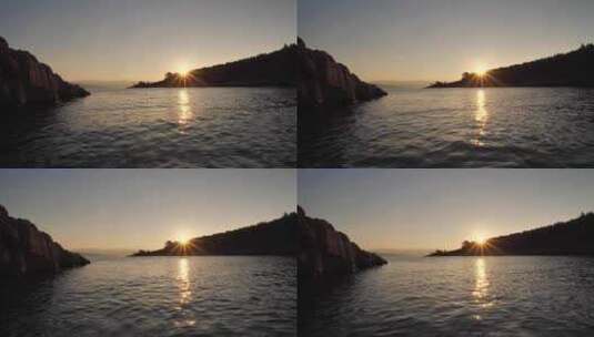 海边日落 海面波光粼粼高清在线视频素材下载