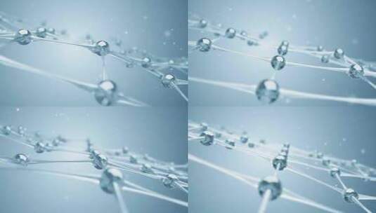 水分子结构模拟状态高清在线视频素材下载