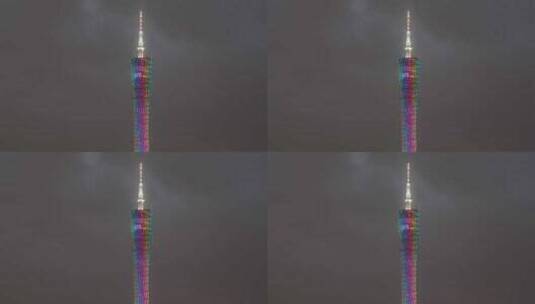 广州塔夜景延时高清在线视频素材下载