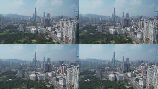深圳罗湖区城市建筑交通高清在线视频素材下载